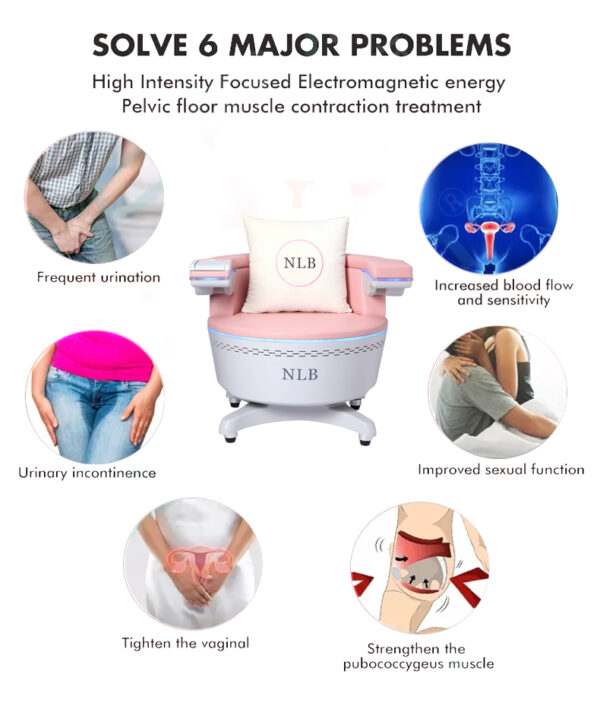 EMS Pelvic Floor Dysfunction, Urinary incontinence Treatment and Strengthening Chair - Image 2