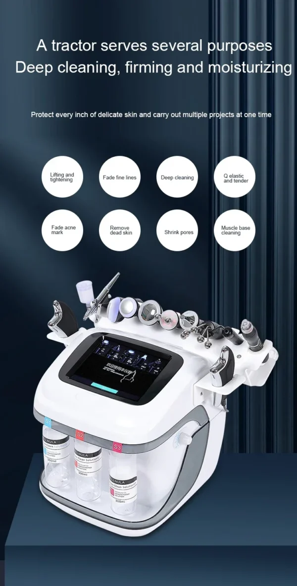 10 in 1 hydro facial skin aqua peel cleansing/glow device