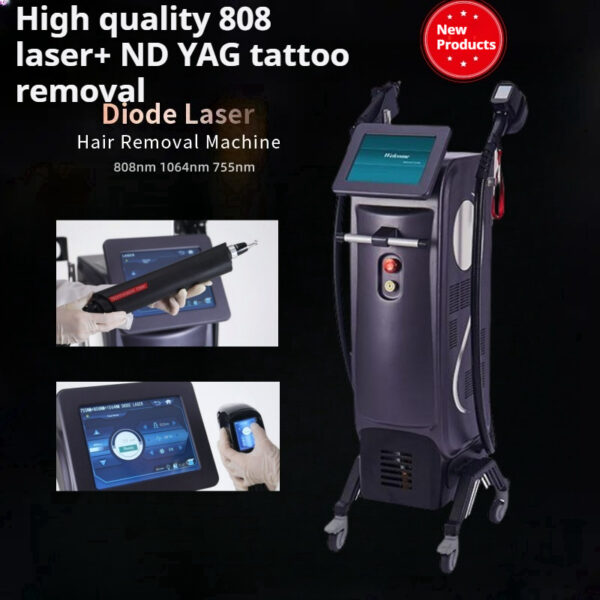 New Technology Diode 808 1064 755nm and ND Yag tattoo PMU device
