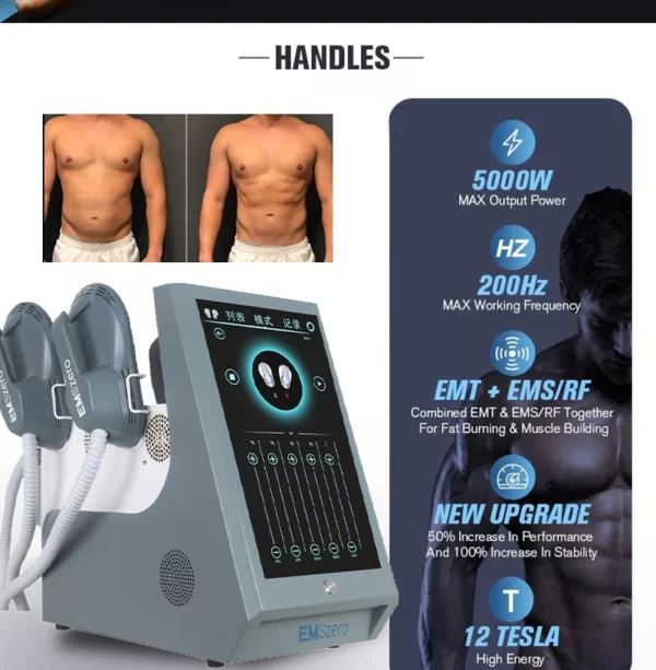 Portable 4 Handles EMS Body Sculpt Body Contouring Slimming Device - Image 4