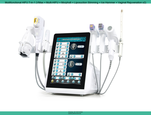 Multifunctional FRZHIFU EMRF M8 HIFU 7-in-1 (VMax + Multi-HIFU + Morphs8 + Liposuction Slimming + Ice Hammer + Vaginal Rejuvenation x2) - Image 2