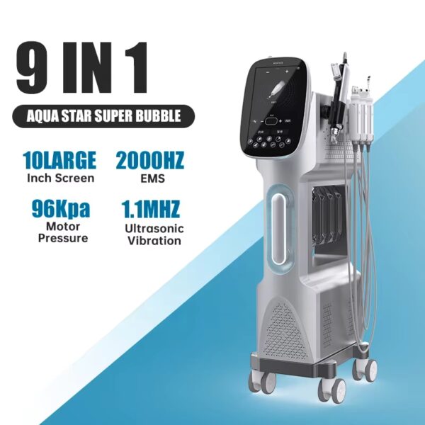 Latest New 9 in 1 Hydra Facial Skin Rejuvenation Device