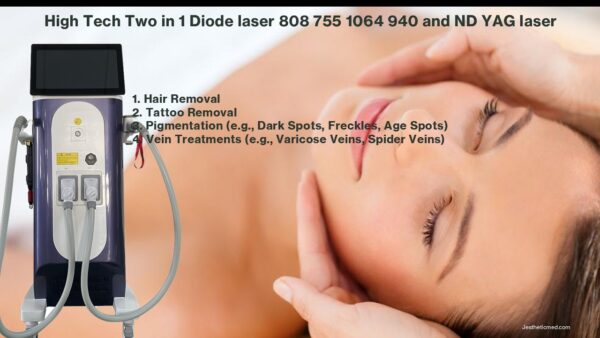 Diode Laser Hair Removal and Q Switched ND Yag Pigmentation and Tattoo Removal and Carbon Peel Machine - Image 4